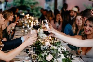 toasts at a wedding